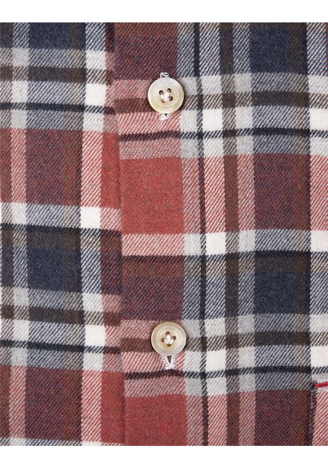 KITON Camicia In Flanella Check Rrossa - KITON Soddisfazione Garantita