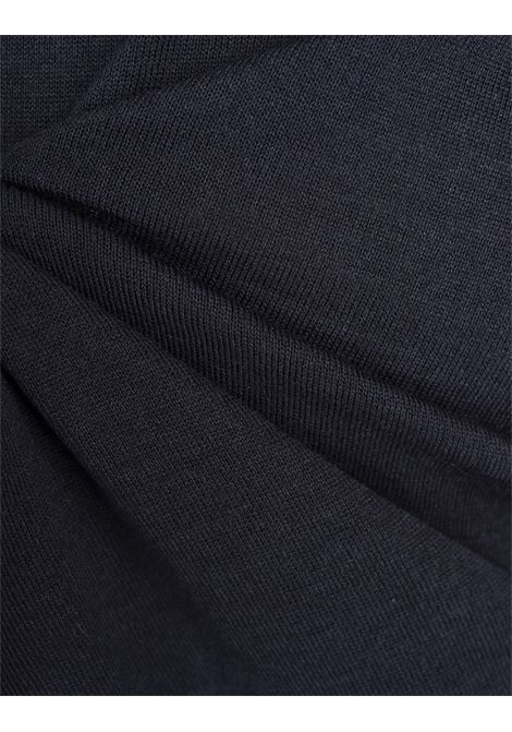 KITON Pullover Scollo a V In Seta e Cashmere Blu - KITON Qualità Garantita