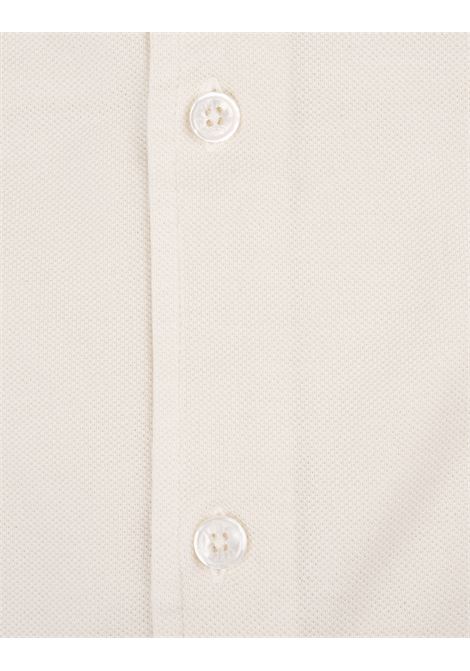FEDELI Polo Steve In Piquet Giza Bianca - FEDELI Shopping Online