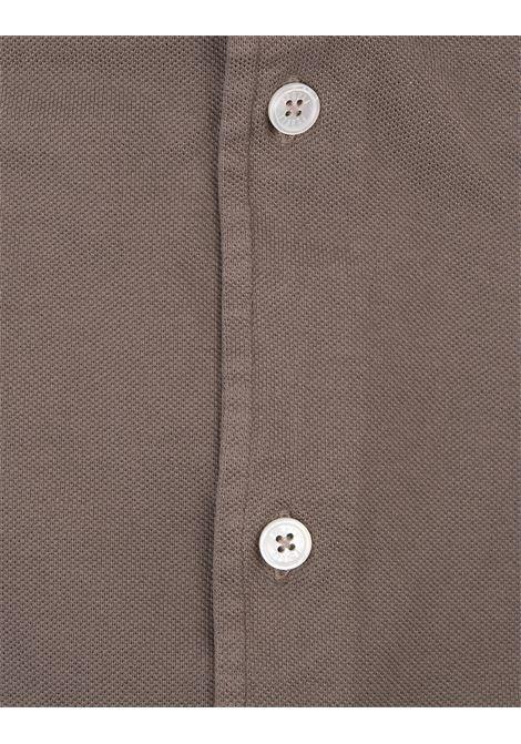 FEDELI Polo Steve In Piquet Giza Marrone - FEDELI Sconto