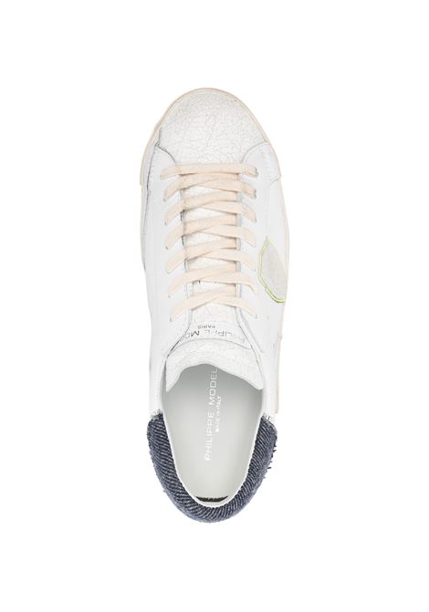 PHILIPPE MODEL Sneakers Prsx Bianche e Denim Blu - PHILIPPE MODEL Online