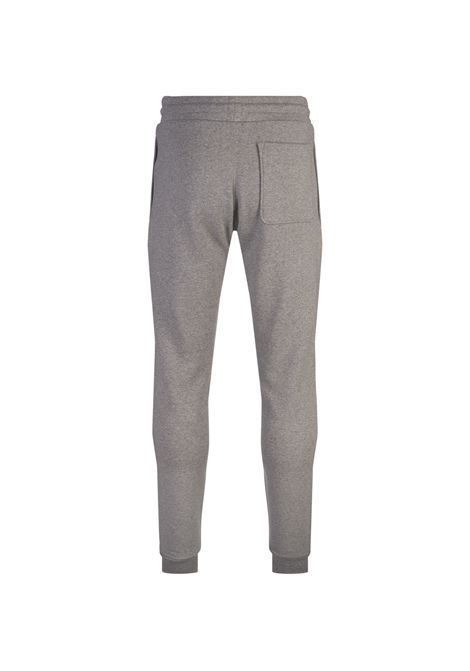 MONCLER Joggers Grigi Con Patch Logo a Contrasto - MONCLER Vendita Economica