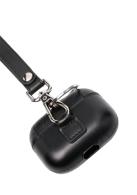 PALM ANGELS Cover AirPods Nera Con Monogramma - PALM ANGELS Saldi Di Fabbrica