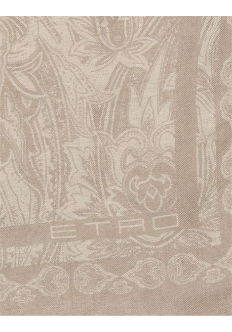 ETRO Sciarpa In Misto Cashmere Beige Stampato - ETRO Vendita