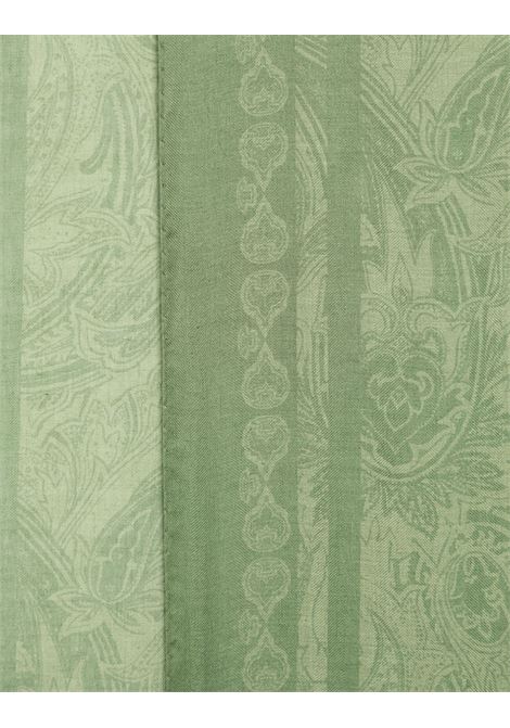 ETRO Sciarpa In Misto Cashmere Verde Stampato - ETRO Promozione