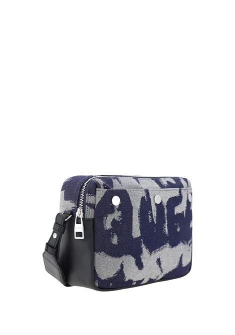 ALEXANDER MCQUEEN Borsa a Tracolla In Denim McQueen Graffiti Indaco - ALEXANDER MCQUEEN Novità