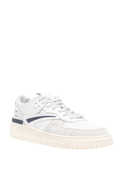 D.A.T.E. Sneakers Torneo Vintage Bianche e Blu - D.A.T.E Presa