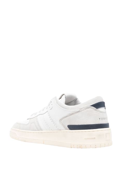D.A.T.E. Sneakers Torneo Vintage Bianche e Blu - D.A.T.E Presa