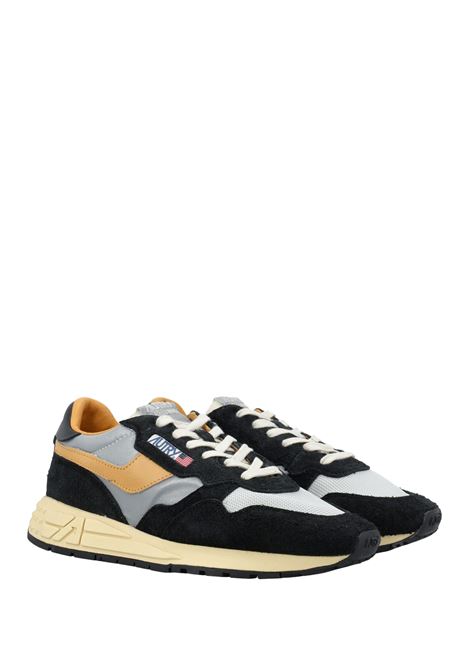 AUTRY Sneakers Reelwind In Suede Nero e Nylon Riflettente - AUTRY In Vendita