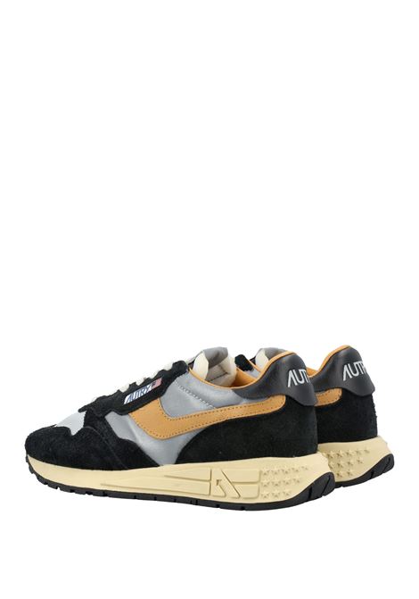 AUTRY Sneakers Reelwind In Suede Nero e Nylon Riflettente - AUTRY In Vendita