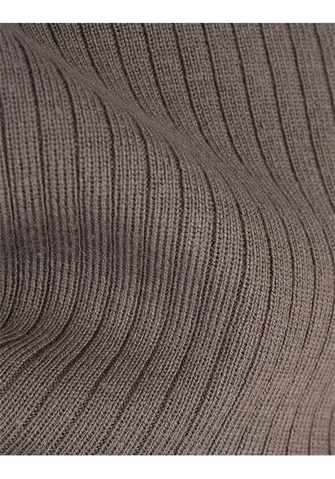 BOSS Maglione Regular Fit In Seta e Cotone Taupe - BOSS Vendite Flash