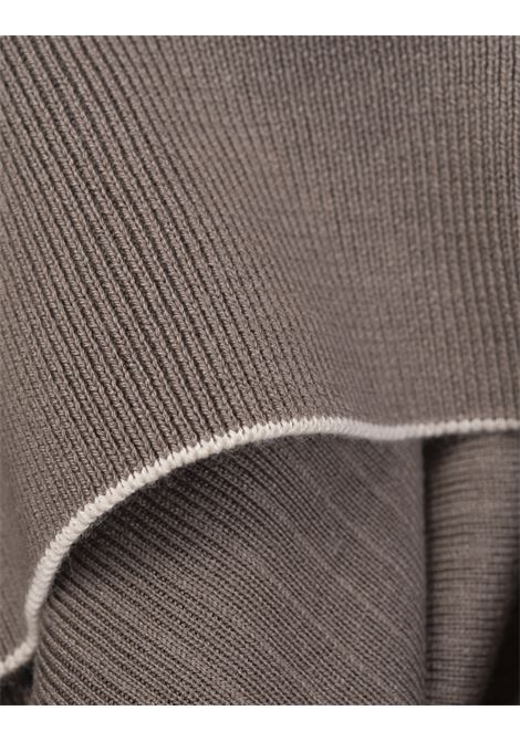 BOSS Maglione Regular Fit In Seta e Cotone Taupe - BOSS Vendite Flash