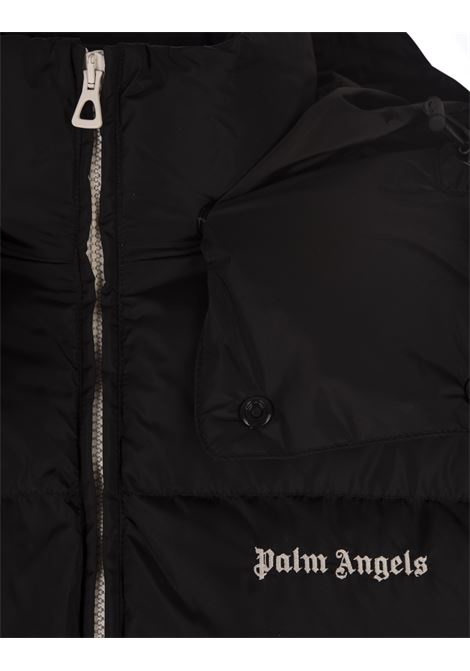 PALM ANGELS Piumino Nero Con Logo a Contrasto - PALM ANGELS Italia