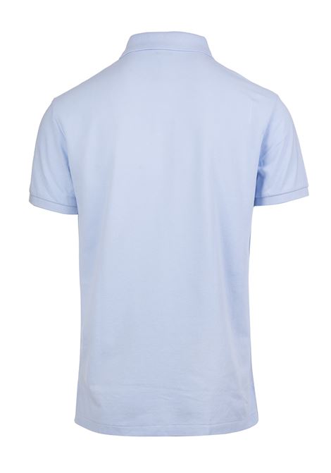 RALPH LAUREN Polo in Piquet Slim-Fit Azzurro Cielo e Bianca - RALPH LAUREN Qualità Garantita
