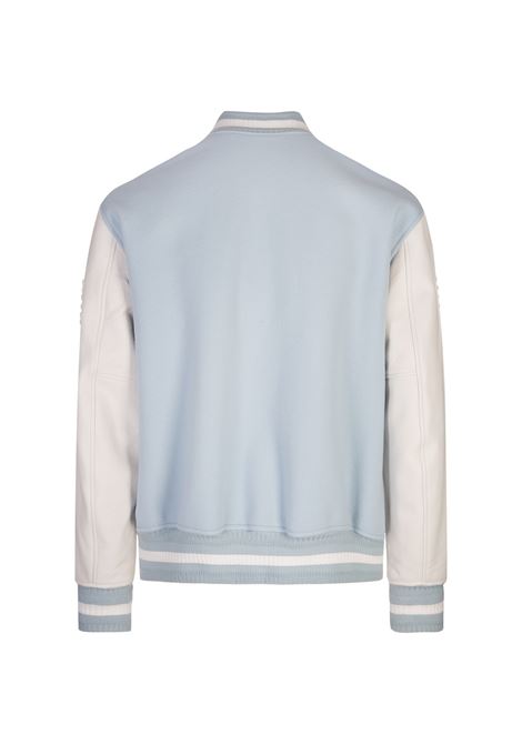 GIVENCHY Bomber GIVENCHY Bianco e Azzurro In Lana e Pelle - GIVENCHY Shopping Online