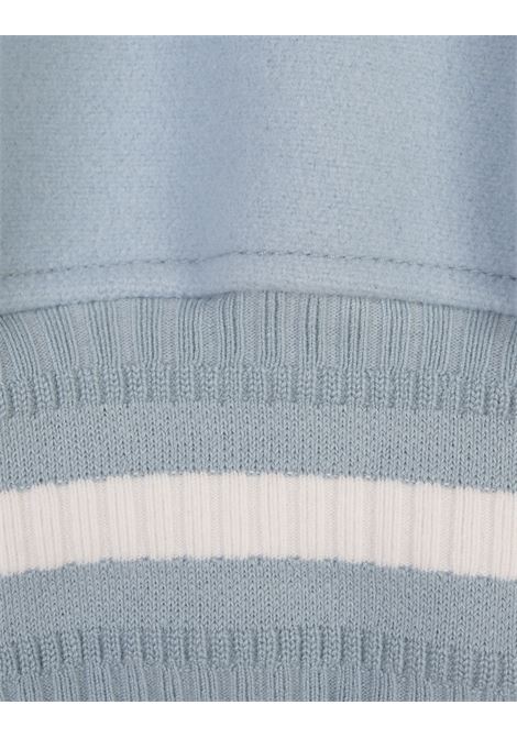 GIVENCHY Bomber GIVENCHY Bianco e Azzurro In Lana e Pelle - GIVENCHY Shopping Online