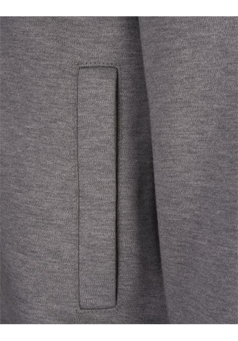 GIVENCHY Giacca Sportiva In Tessuto Garzato Grigio Con Dettaglio 4G - GIVENCHY Sottocosto