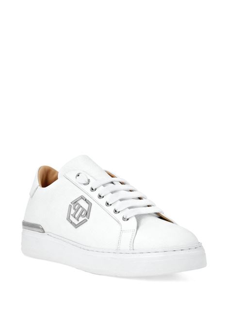 PHILIPP PLEIN Sneakers Low-Top Monogram In Nappa Bianca - PHILIPP PLEIN Novità