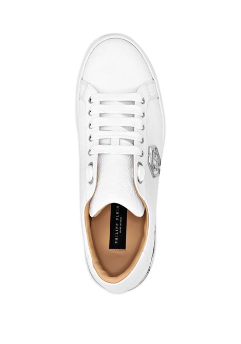 PHILIPP PLEIN Sneakers Low-Top Monogram In Nappa Bianca - PHILIPP PLEIN Novità