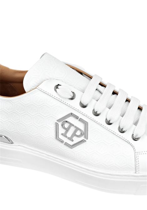 PHILIPP PLEIN Sneakers Low-Top Monogram In Nappa Bianca - PHILIPP PLEIN Novità