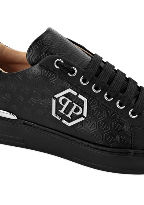 PHILIPP PLEIN Sneakers Low-Top Monogram In Nappa Nera - PHILIPP PLEIN Economico