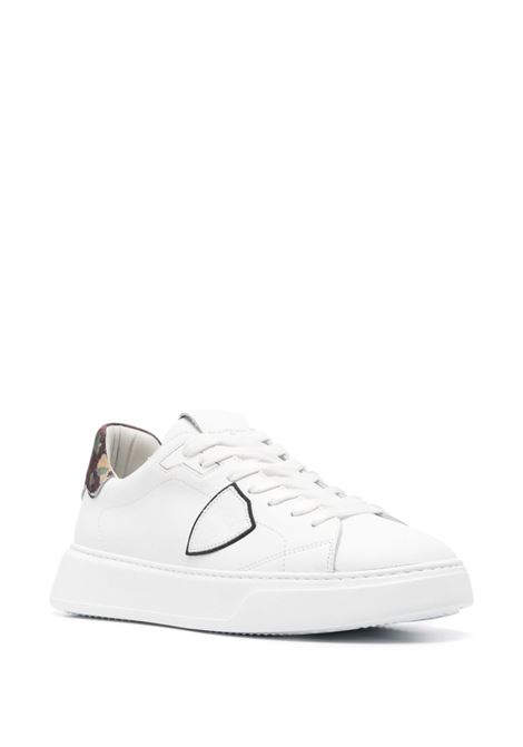 PHILIPPE MODEL Sneakers Basse Temple - Bianco e Camouflage - PHILIPPE MODEL Online