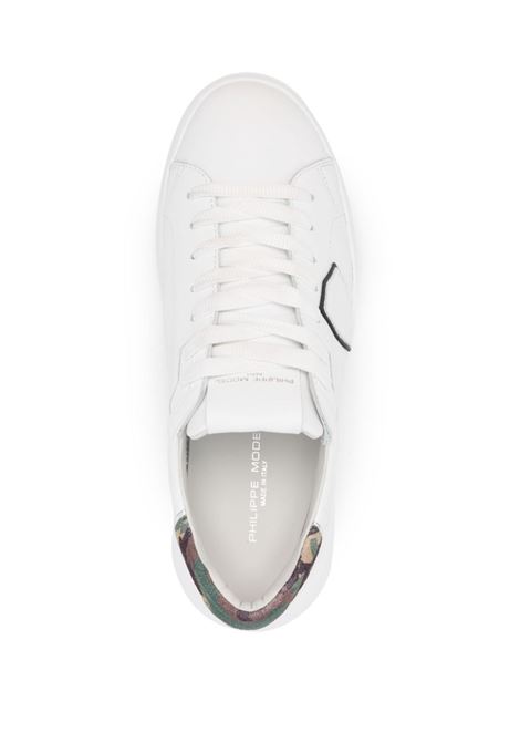 PHILIPPE MODEL Sneakers Basse Temple - Bianco e Camouflage - PHILIPPE MODEL Online