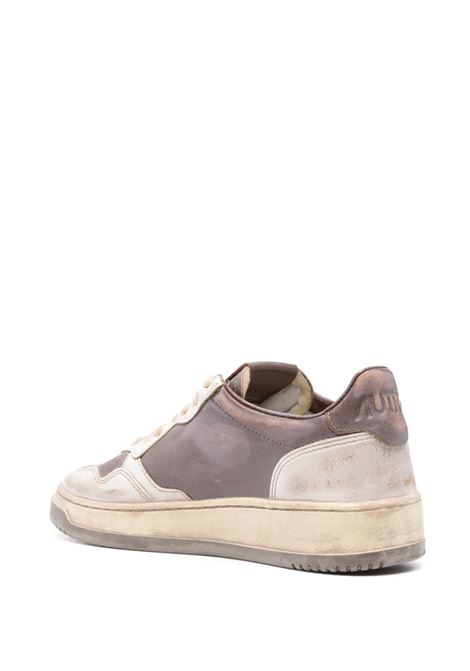 AUTRY Sneakers Medalist Low Super Vintage In Pelle Mud e Bianca - AUTRY Vendite Flash