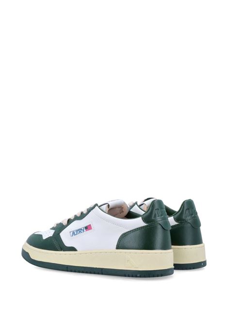 AUTRY Sneakers Medalist Low In Pelle Bicolor Bianca e Verde - AUTRY In Saldo