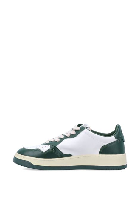 AUTRY Sneakers Medalist Low In Pelle Bicolor Bianca e Verde - AUTRY In Saldo