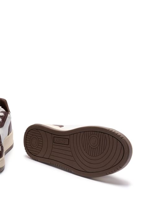 AUTRY Sneakers Medalist Low In Pelle Bicolor Bianca e Marrone - AUTRY Nuova