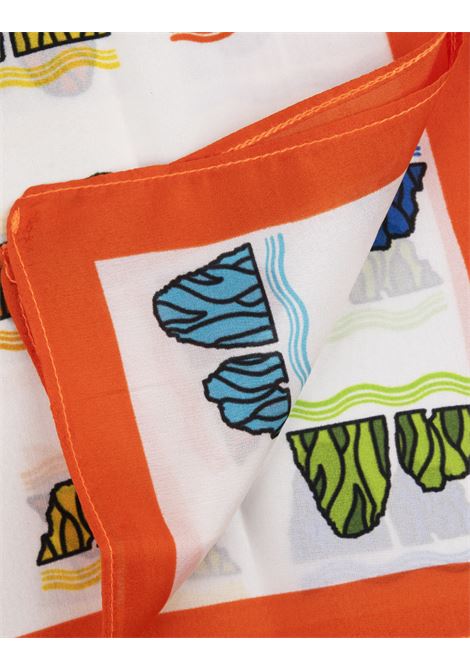 813 (OTTO TREDICI) Pochette In Seta Con Pattern Faraglioni in Arancione/Multicolore - 813 (OTTO TREDICI) 2025