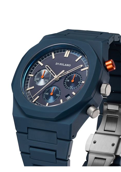 D1 MILANO Orologio Charcoal Neptune Blue Polychrono 40.5 mm - D1 MILANO Spedizione Gratuita