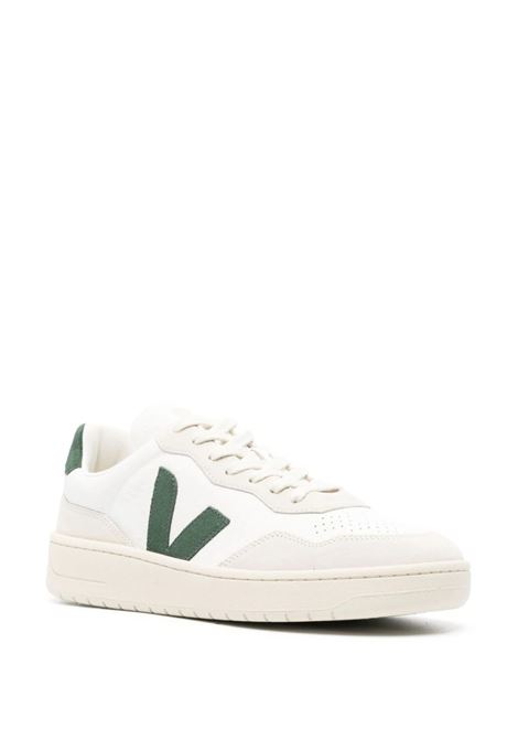 VEJA Sneakers V-90 In Pelle Bianca e Verde - VEJA Soddisfazione Garantita