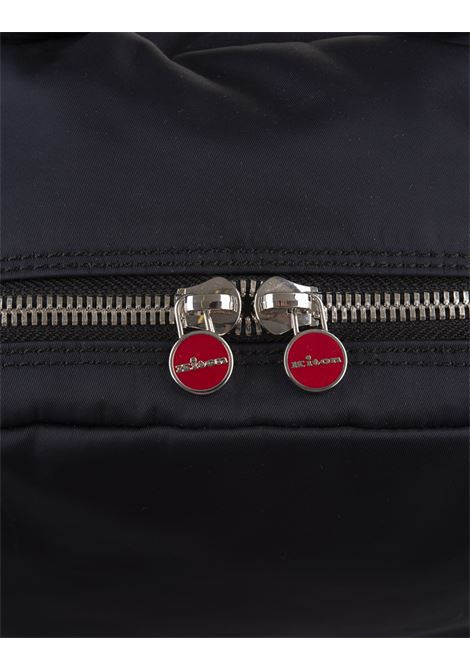 KITON Zaino Nero In Nylon Nero Con Logo - KITON Qualità Garantita