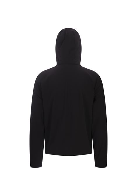 MONCLER GRENOBLE Felpa Imbottita Nera Con Zip e Stampa Logata - MONCLER GRENOBLE Negozi Online