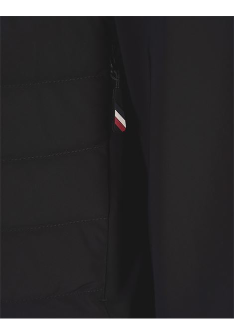 MONCLER GRENOBLE Felpa Imbottita Nera Con Zip e Stampa Logata - MONCLER GRENOBLE Negozi Online