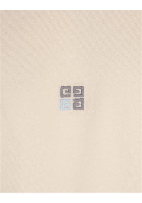 GIVENCHY T-Shirt Avorio Con Logo 4G Bicolore - GIVENCHY Acquista Ora