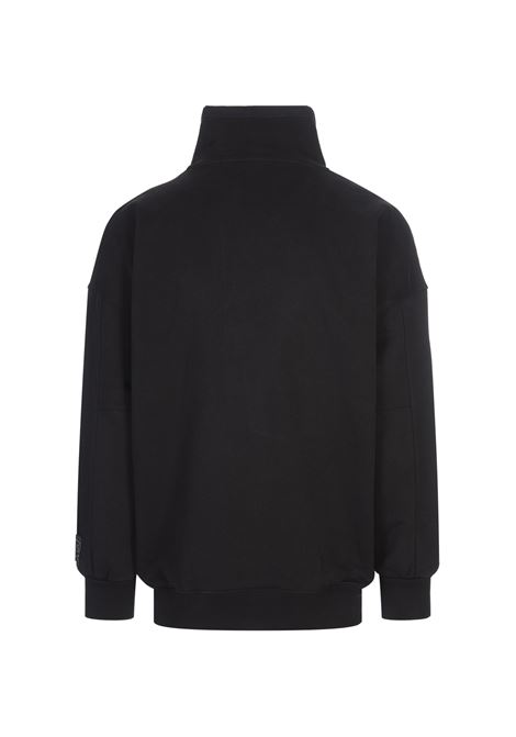 BOSS Felpa a Collo Alto Nera Con Patch Logo - BOSS Offerta