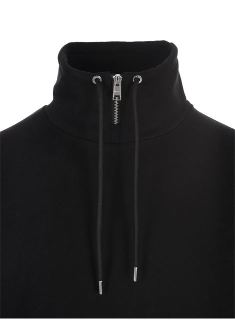 BOSS Felpa a Collo Alto Nera Con Patch Logo - BOSS Offerta