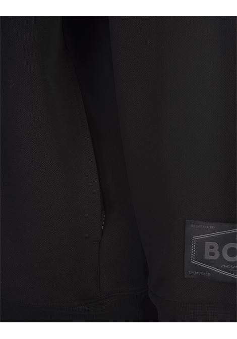 BOSS Felpa a Collo Alto Nera Con Patch Logo - BOSS Offerta