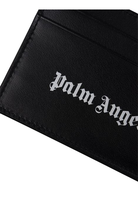 PALM ANGELS Portacarte In Pelle Nera Con Stampa Logo - PALM ANGELS I Più Venduti