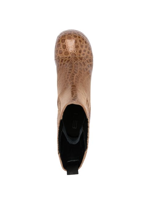 ETRO Stivaletti Platform In Pelle Stampata Marrone - ETRO Vendita