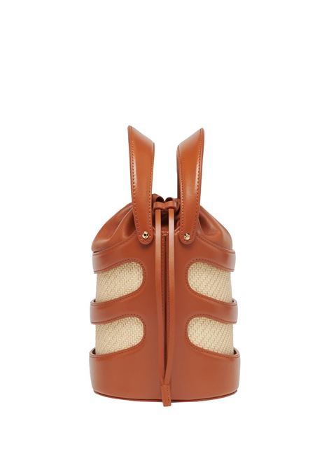 ALEXANDER MCQUEEN Borsa A Secchiello The Rise in Tan/Naturale - ALEXANDER MCQUEEN Shopping Online