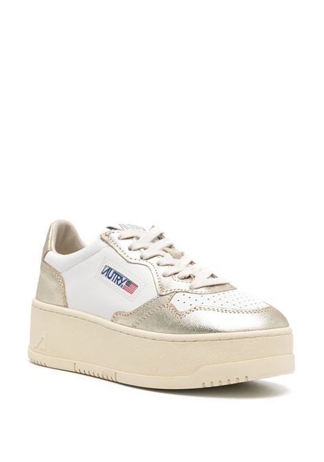 AUTRY Sneakers Low Medalist Platform Bianche e Oro - AUTRY Qualità