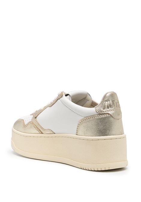 AUTRY Sneakers Low Medalist Platform Bianche e Oro - AUTRY Qualità