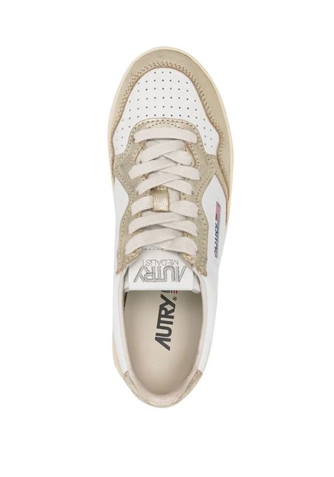 AUTRY Sneakers Low Medalist Platform Bianche e Oro - AUTRY Qualità