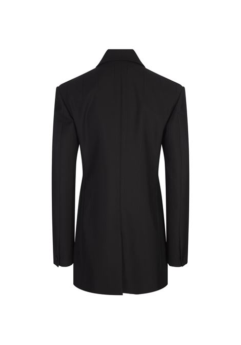 GIVENCHY Blazer In Lana Nera Con Righe In Lurex - GIVENCHY Negozi Online