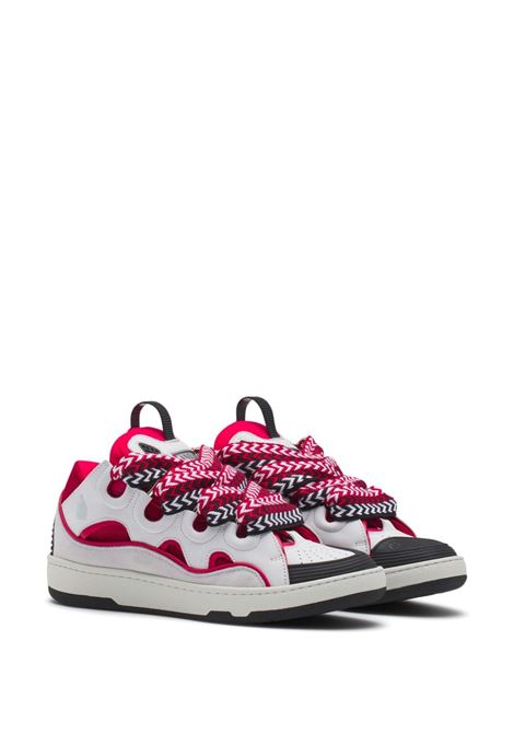 LANVIN Sneakers Curb Nere Fucsia e Bianche - LANVIN Consegna Veloce