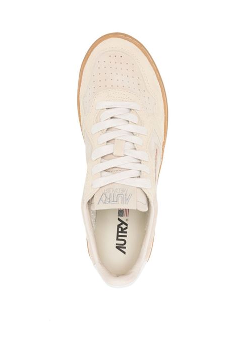 AUTRY Sneakers Medalist Low Super Vintage In Pelle Scamosciata Beige - AUTRY Promozione Limitata